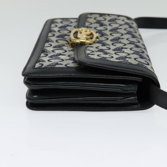 CELINE C Sulky Shoulder Bag Canvas Brown Gold - Picture 5 of 13